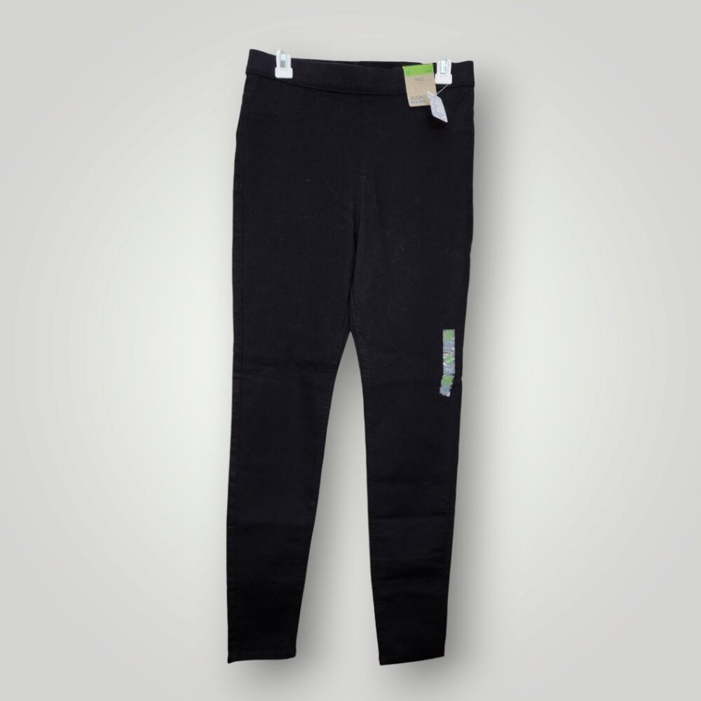 M&S WOMENS BLACK JEGGINS SIZE 12 STRAIGHT LEG PANTS HIGH RISE NWT - Picture 1 of 4